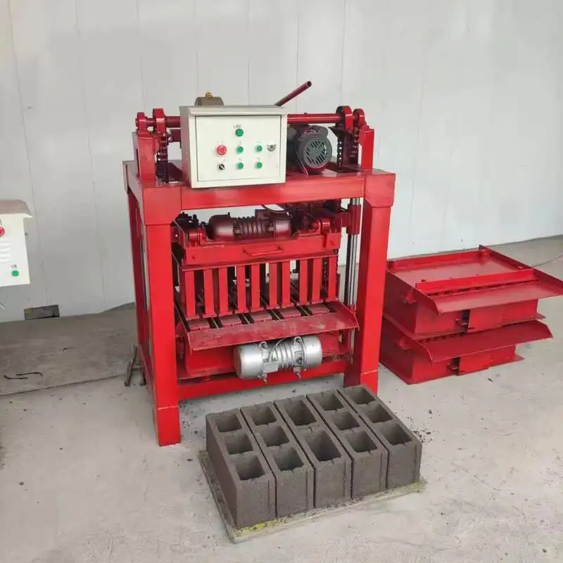 PLC Controlled Automatic Concrete Cement Hollow Block Making Machine 4-26 Low Investment