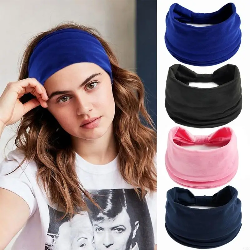 

Удобный широкий упражнение Headwrap Soft Elastic Hair Band Yoga Journing Gym Essential Hair Accessy Accessy Accessy для взрослых