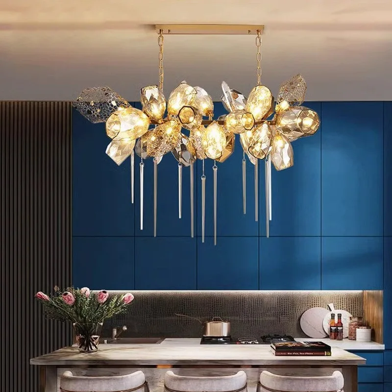 

Export high-end crystal glass chandelier creative personality restaurant chandelier designer artistic villa living room
