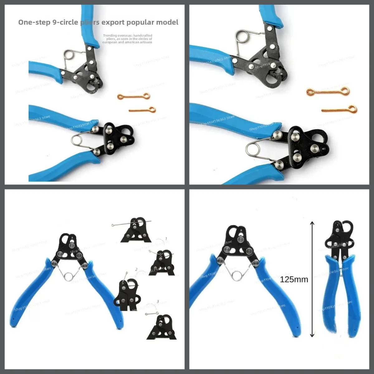 Multi-Specification Wire Winding Pliers 1.5/2.25/3mm Round-Nose Winding Pliers C-ring Jewelry DIY Hand Tools