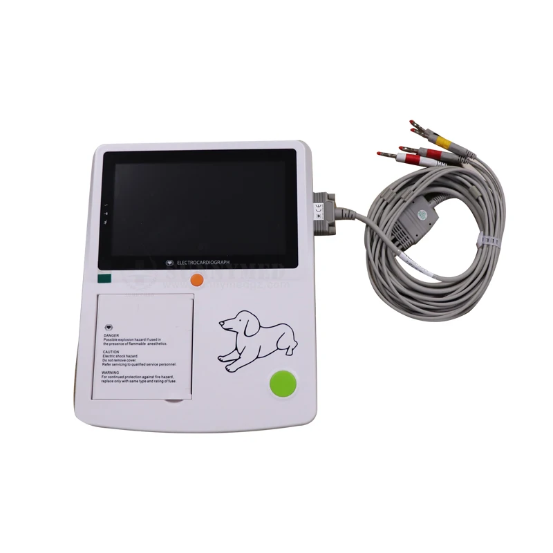 

SY-W002 Portable Veterinary animal ECG machine Medical Vet 3 Channel ECG device price