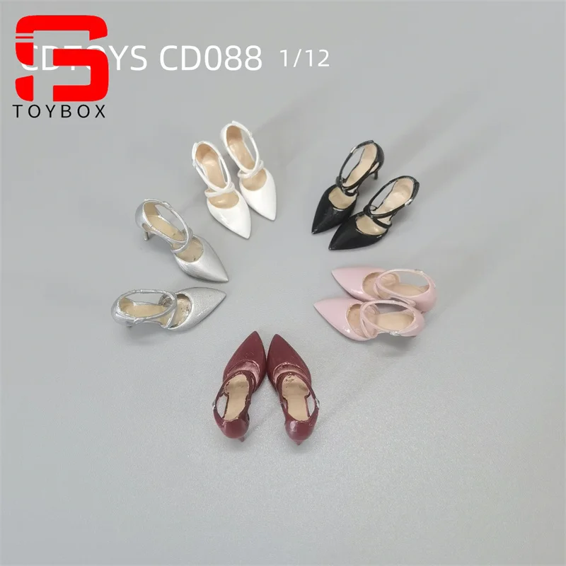 cdtoys 1/6 cd089 صنادل عالية الكعب بكعب رفيع أحذية نموذج لدمى الجسم الجندي 12 بوصة #4