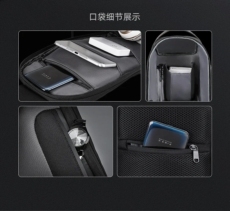 Mark Ryden Chest Bag Anti-thief Men Crossbody Bag Waterproof Shoulder Bags USB Charging Short Trip For Male Travel Pack