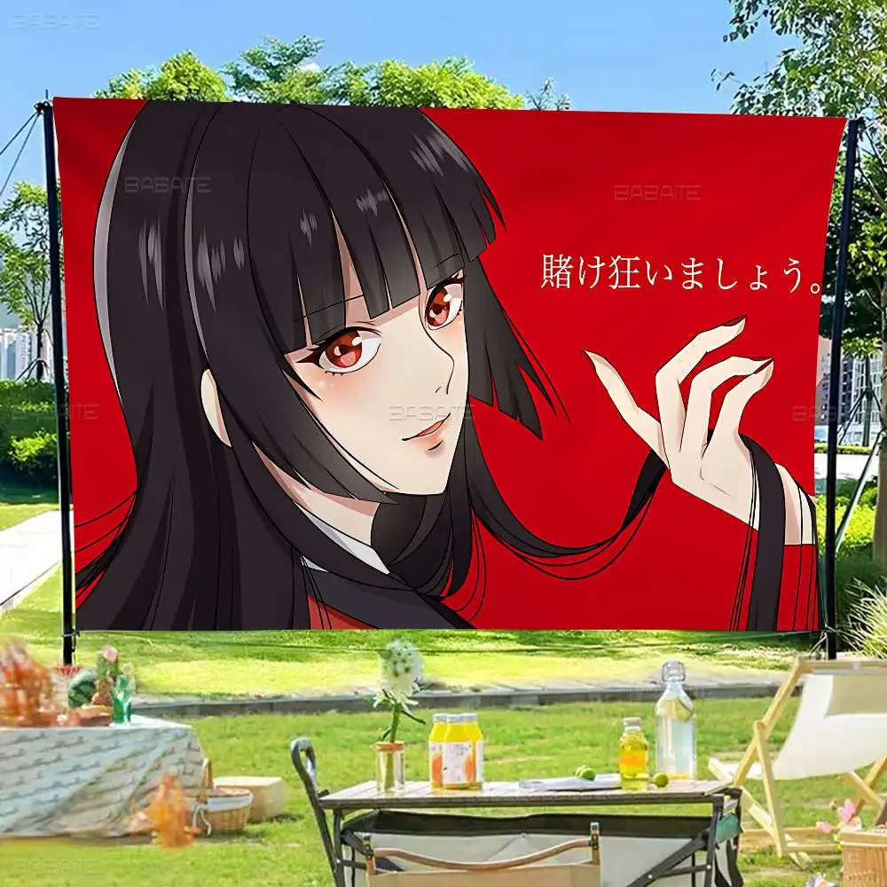 Cute Yumeko Jabami Small Size Cheerleading Banner Hand Pulled Flag Outdoor Atmosphere Flags