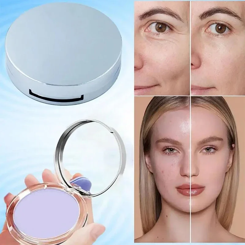 Lavendel Abbinde pulver langlebige Öl kontrolle wasserdichte Concealer Frauen tragbare matte kompakte Gesicht lose Puder Make-up