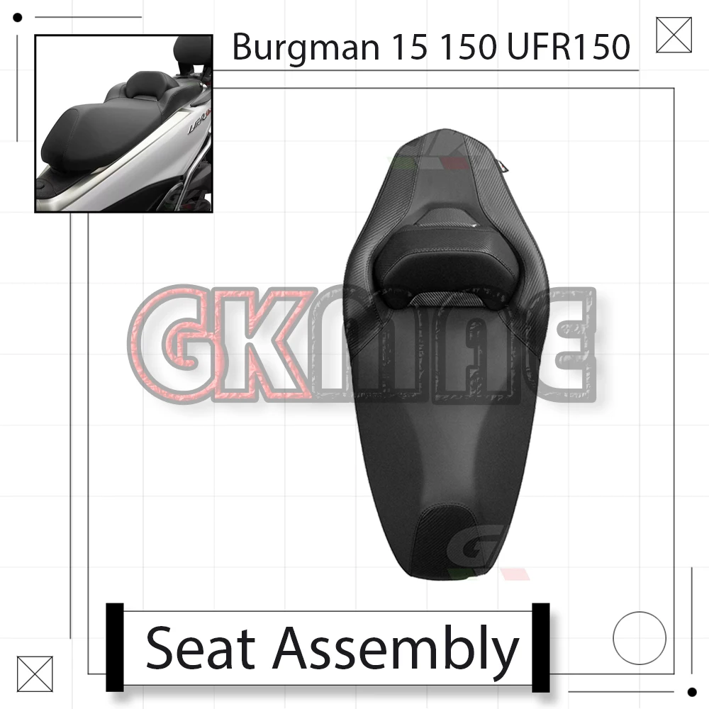New Fit For Burgman 15 150 UFR150 Motorcycle Modified Seat Assembly Leather Cushion Back Support Comfort Latex Sponge Seat Pad