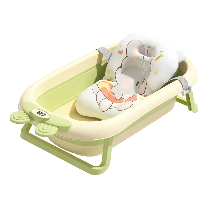 

Children's Folding Tub Baby Bathtub Foldable Baby Bathtub Can Sit and Lie Down Household Large Cartoon Bathtub