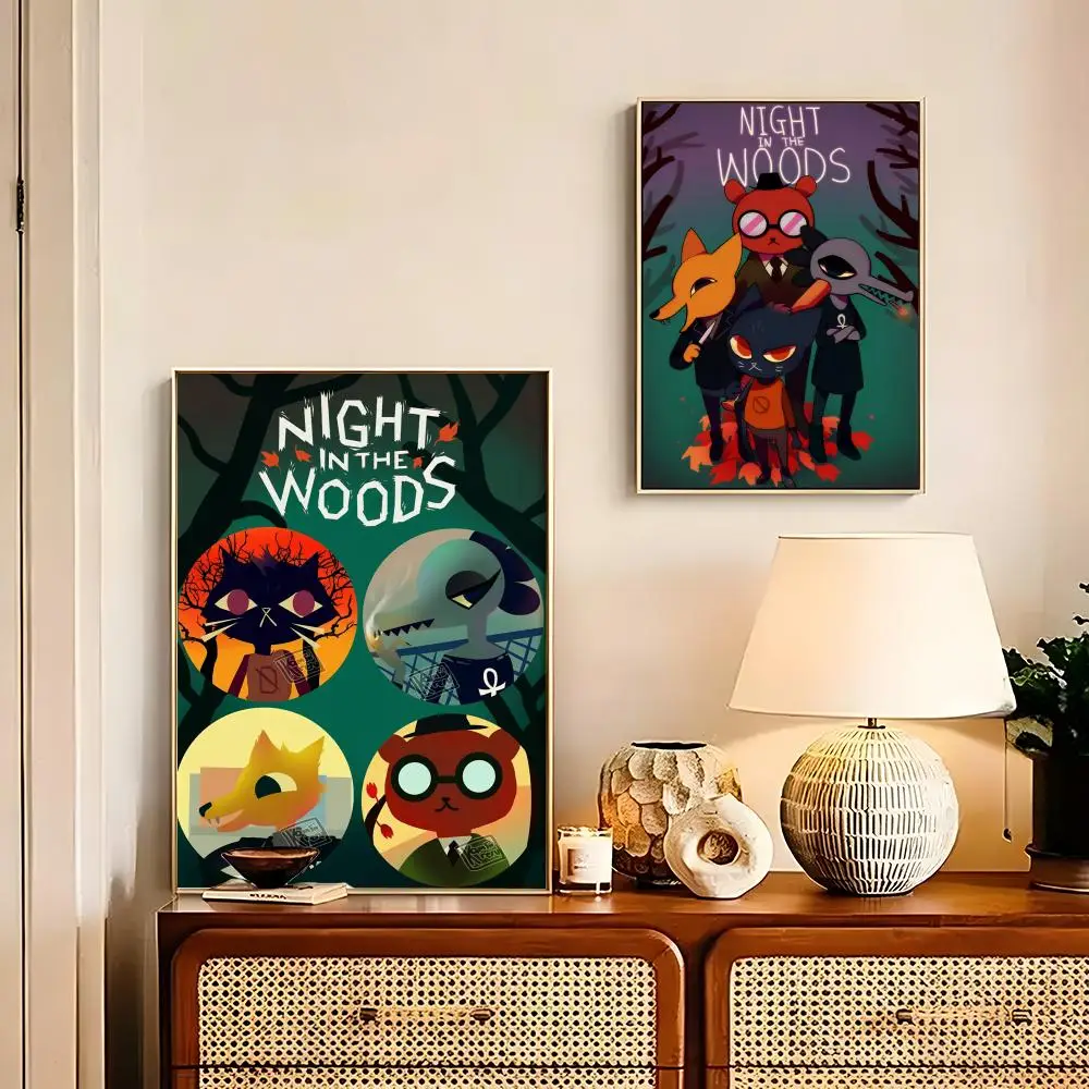 Night in the Woods Video Game Poster HD art sticky wall waterproof home living room bedroom bar decoration