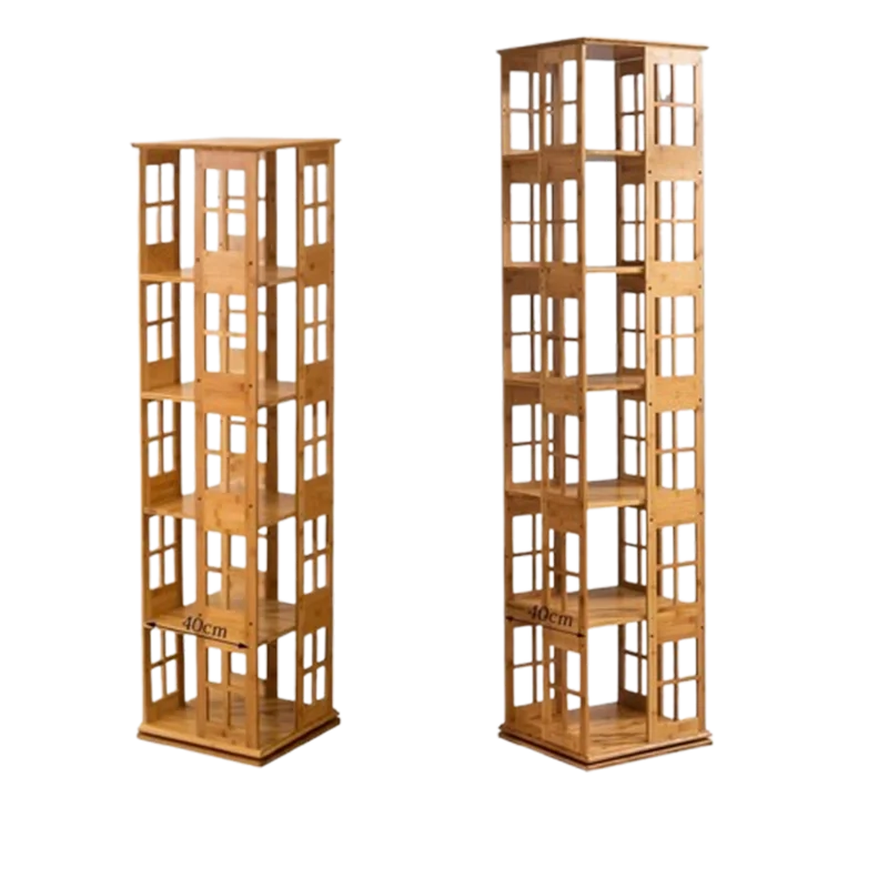 For Storage Rotating Bookcase Miniature Dollhouse Traditional Rotating Bookcase Vertical Vintage Libreria Scaffale Furniture