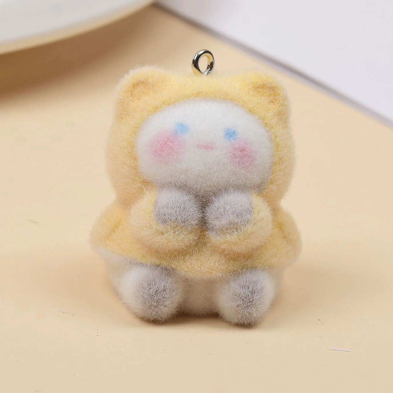 20pcs Cute 3D resin animal Siamese Cat Cartoon plush kitty pendant For DIY crafts jewelry Necklace keychain Accessories make