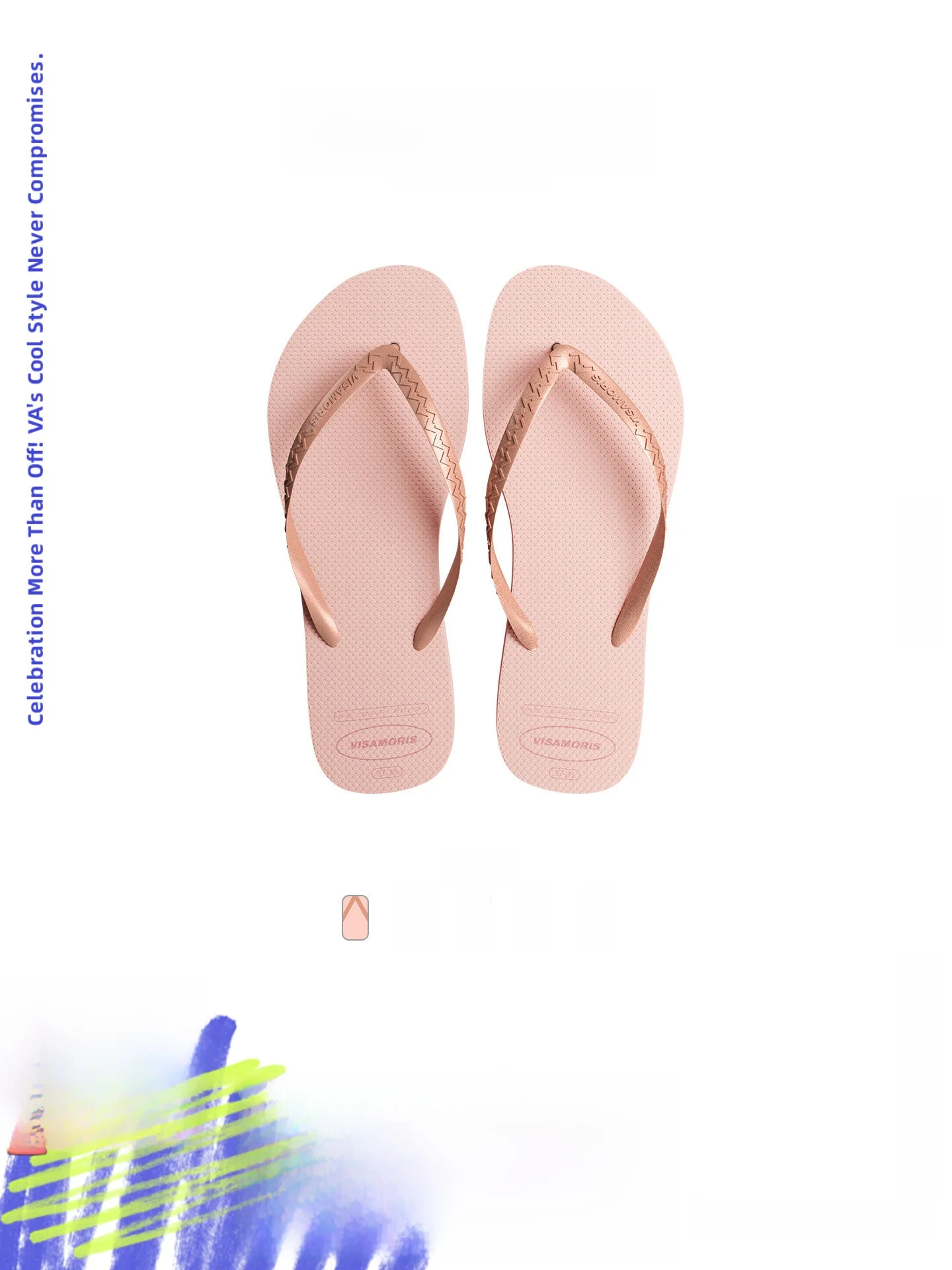 

Vis Amoris Women's Summer Outdoor Sandals Faionable Anti-Slip Flat Heel PVC Upaded Fiber Beach Slippers Casual Sle