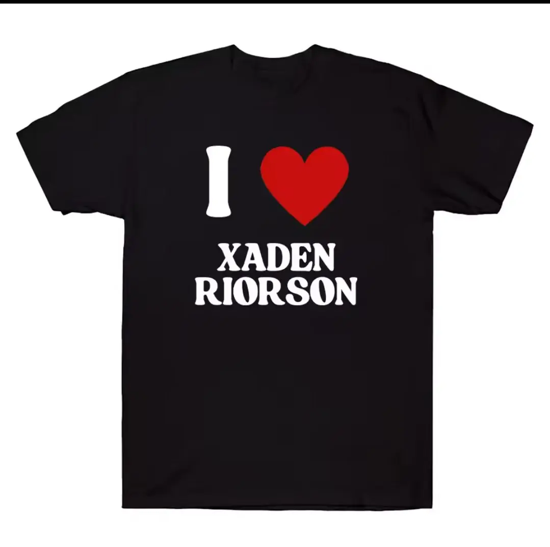 I Love Xaden Riorson Pure Cotton Tees AlexWarren Same Style Peripheral T-shirt Simple Letter Print T