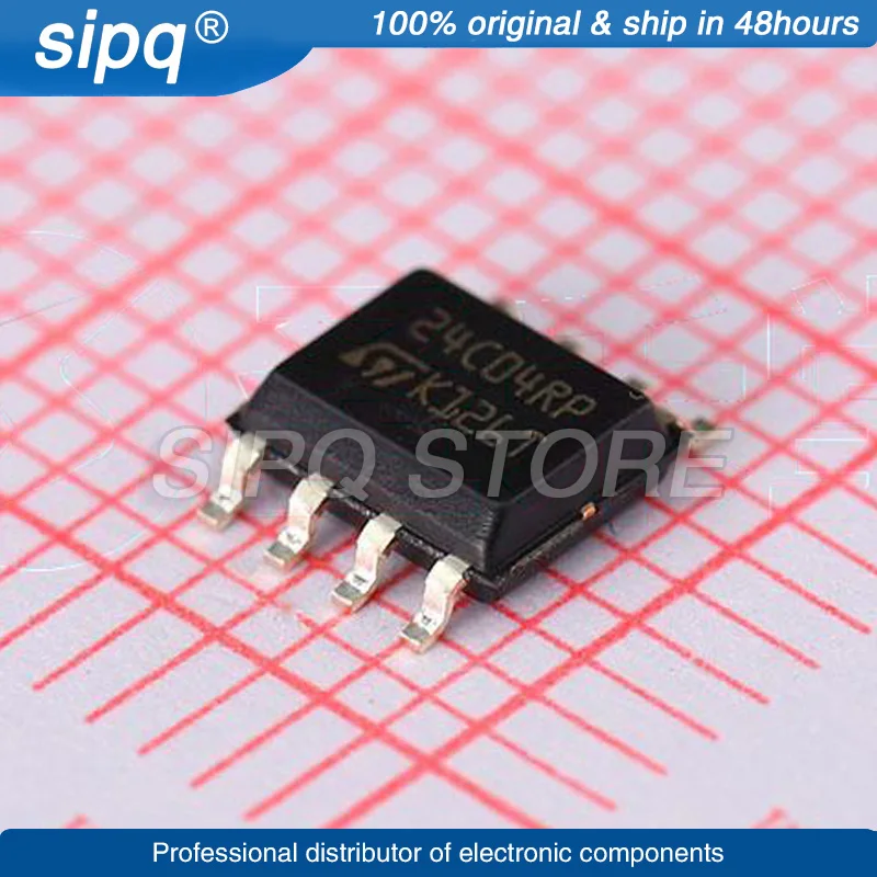 10-2500PCS/LOT M24C04-RMN6TP M24C04 RMN6TP SOP-8 Brand New Original EEPROM Serial-I2C 4K-bit 512 x 8 2.5V/3.3V/5V 8-Pin SO N T/R