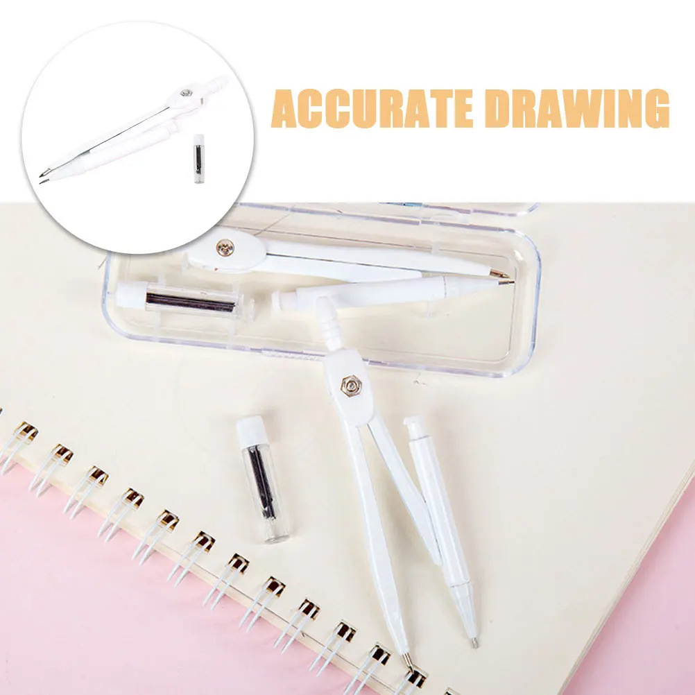 

1Set Portable Drawing Compasses Geometry Tools Adjustable Math Compass for Woodworking Drafting Students Circle Drawing Tool