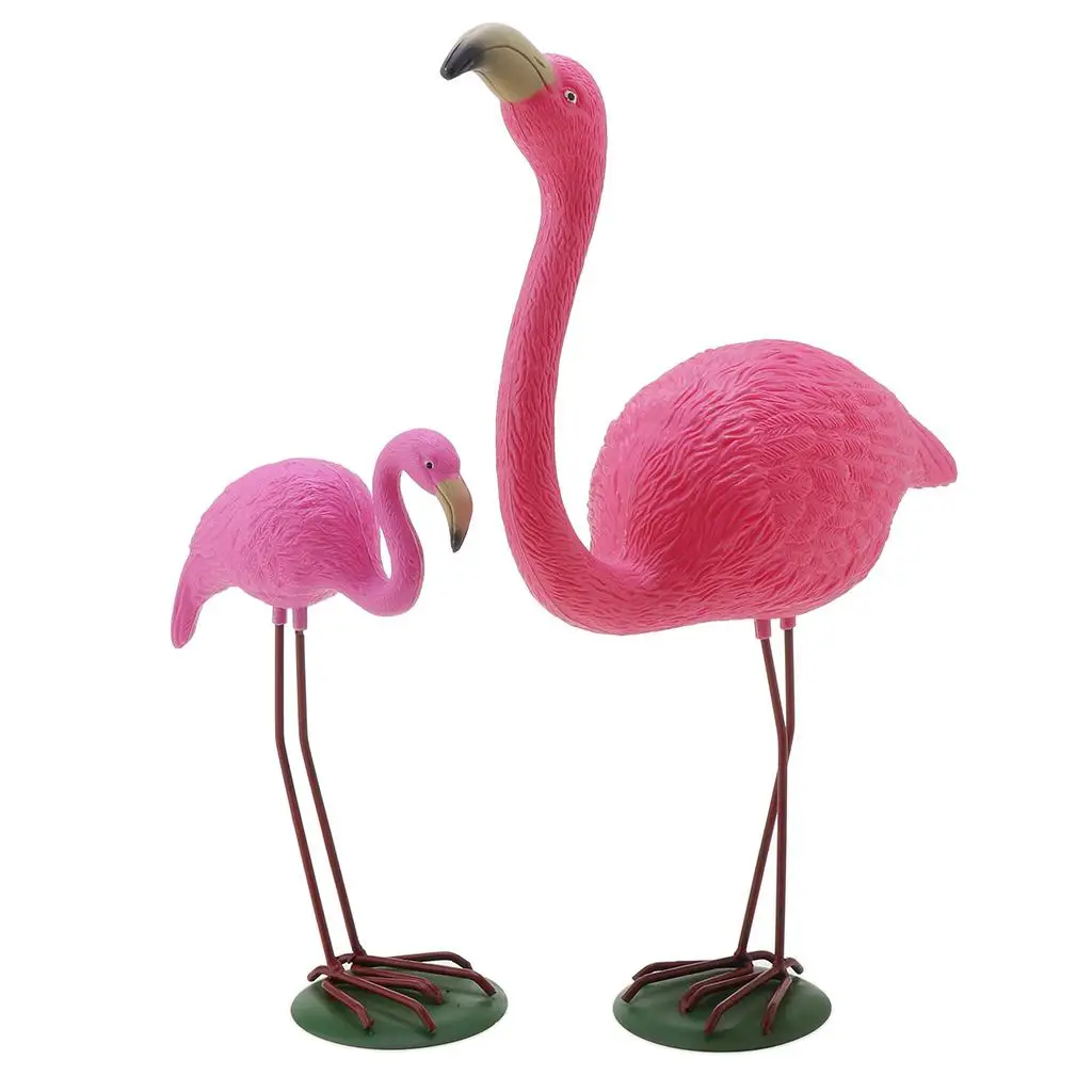 Flamingo Grassland Ornament Plastic Garden Prop Lawn Decor Animal Figure for Home Outdoor