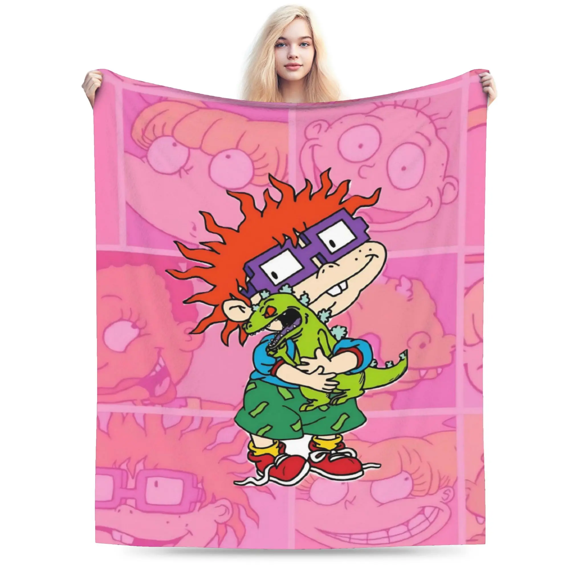 Cartoon R-Rugrats Blanket Multi-size Soft and Lightweight  Throw Blankets for Couch Sofa and Bed