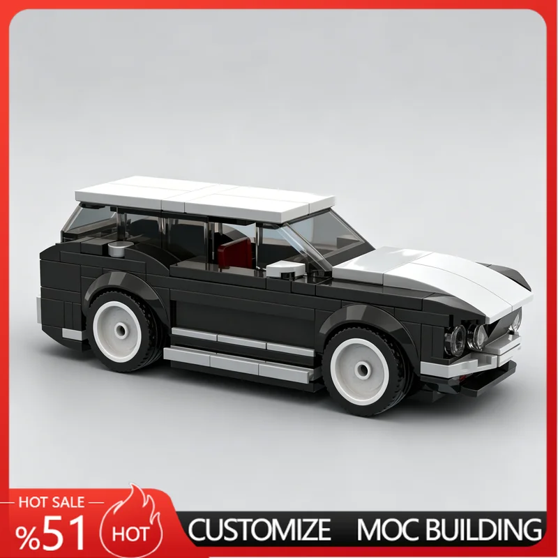 

219 Parts MOC Classic Black Station Wagon Car Model Building Blocks Creative Assembly Educational Toy Birthday Christmas Gifts