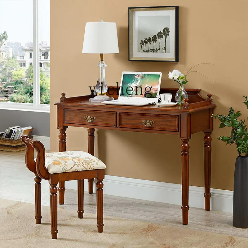 GZ-1 all solid wood desk bedroom small apartment home learning writing desk office computer