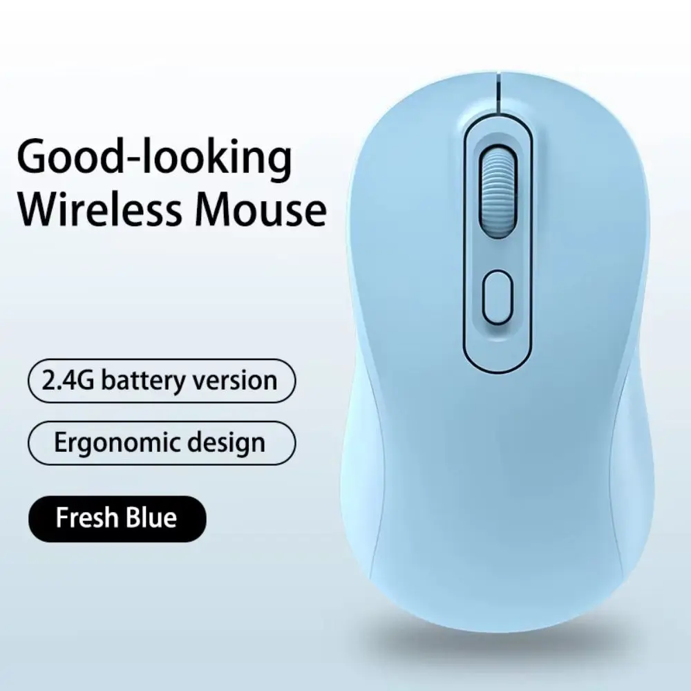 2.4GHz Macaron Wireless Mouse Noiseless 1600DPI Ergonomics Wireless Mouse Low Energy Consumption Portable