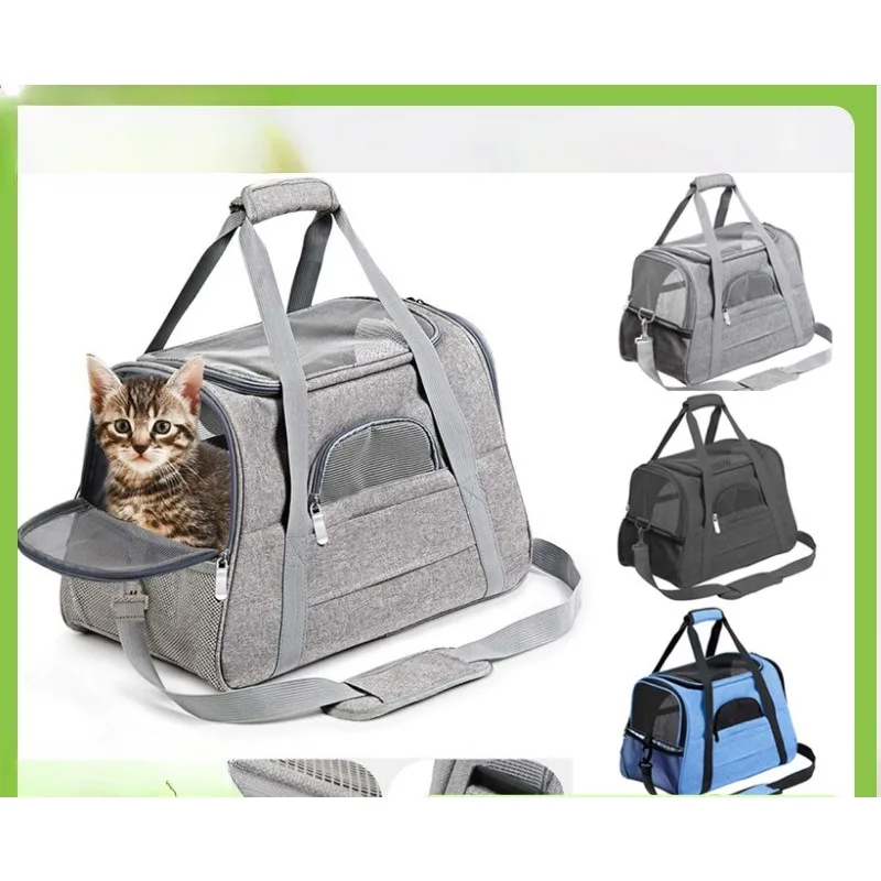

Travel pet bags, breathable aviation bags, Oxford cloth portable bags, crossbody pet bags