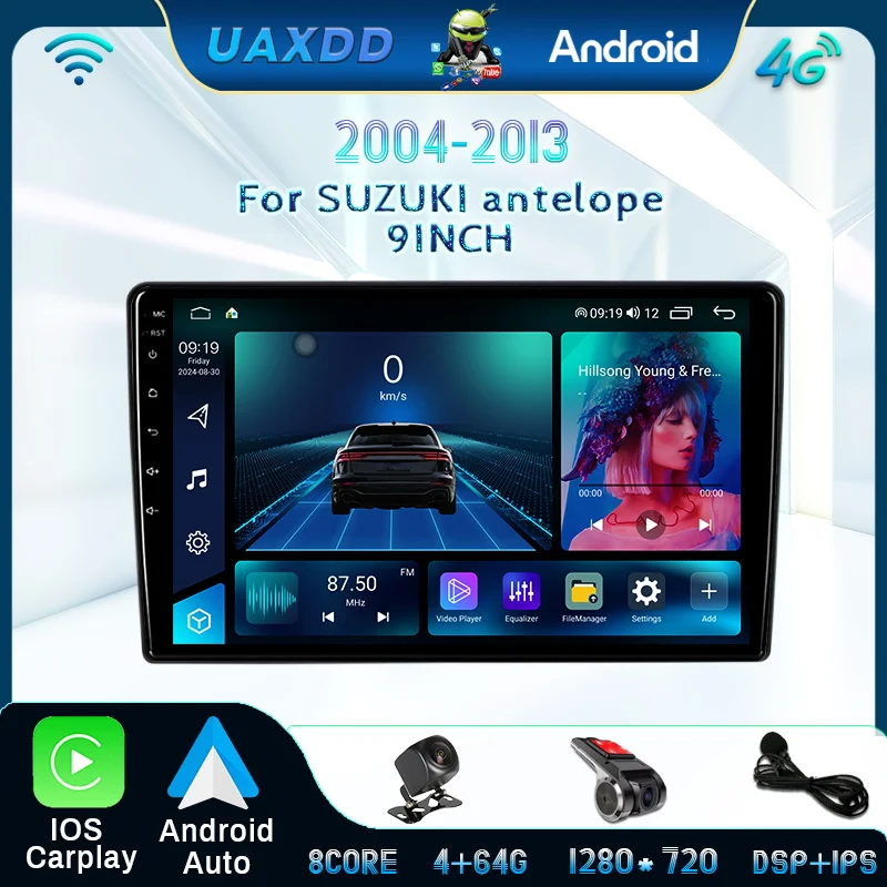 

Android player multimedia CD For SUZUKI antelope 2004-2013 GPS navigation HD screen 2 Din Car Interior stereo radio Camera 9inch