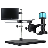 48MP 4K 1080P HDMI USB microscope camera electronic digital microscope 120X 180X 300X C-Mount Lens professional soldering repair