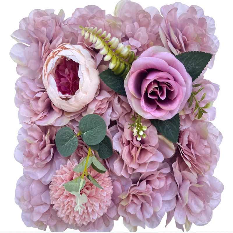 4Pcs Silk Rose Flowers 3D Backdrop Wall Panel, Party Decoration, Artificial Flower, Home Decor, 25x25cm