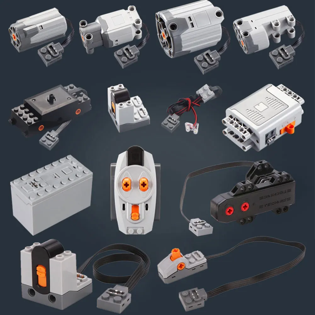 Technical Motor Parts Multi Power Functions 8883 8293 Tool Servo Train Motor PF Model Sets Building Blocks Compatible Legoeds