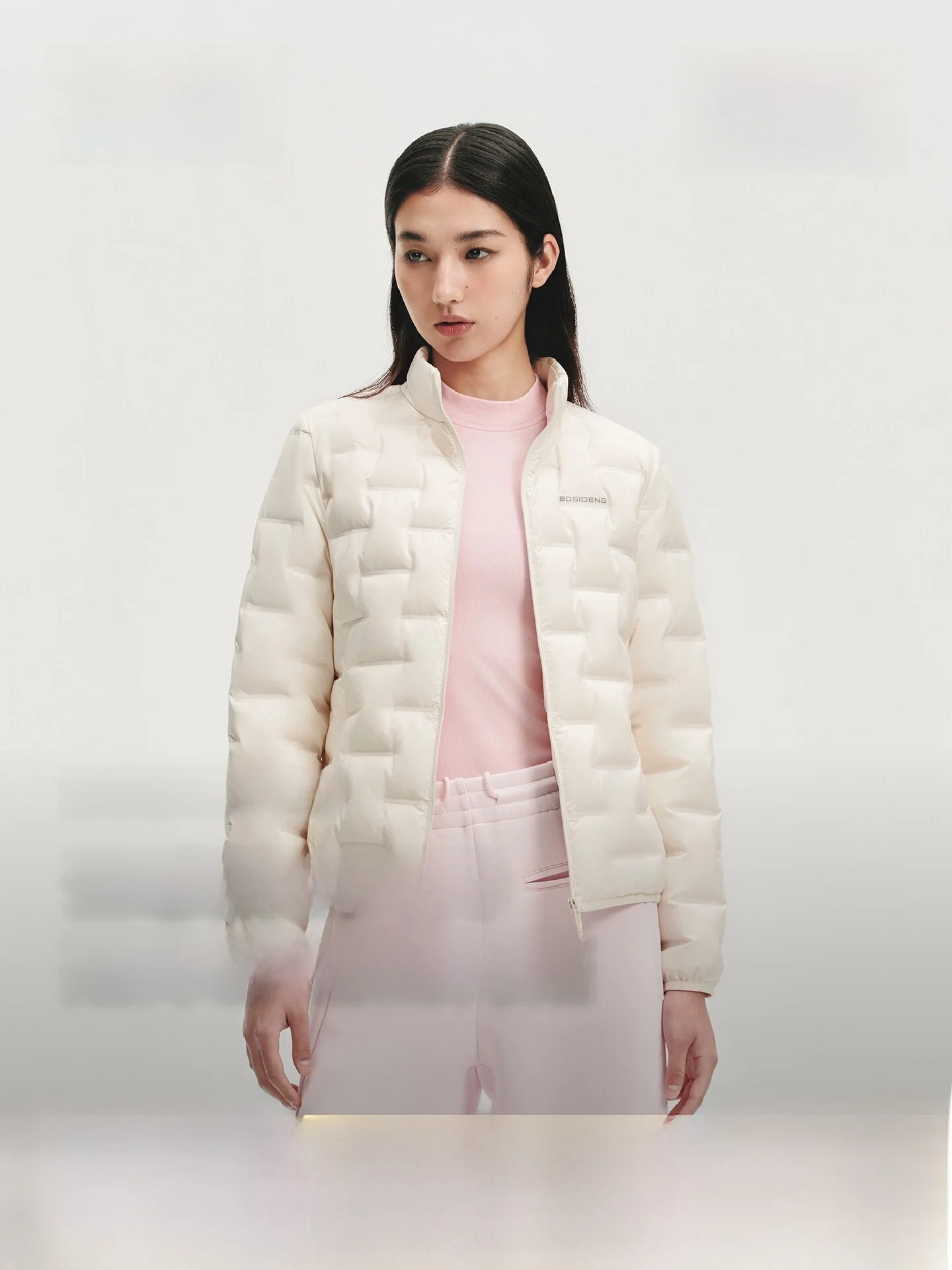 

Новая женская утепленная куртка Bosideng с 90% пуха, комбинированная, повседневная, теплая, тонкая модель для отдыха