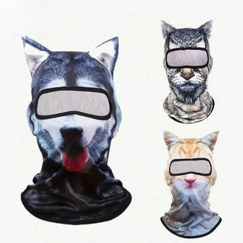 Balaclava mit Tiermuster, atmungsaktiv, schnell trocknend, modische Motorrad-Kopfbedeckung, Outdoor-Sport, Sonnenschutz – Detail 7