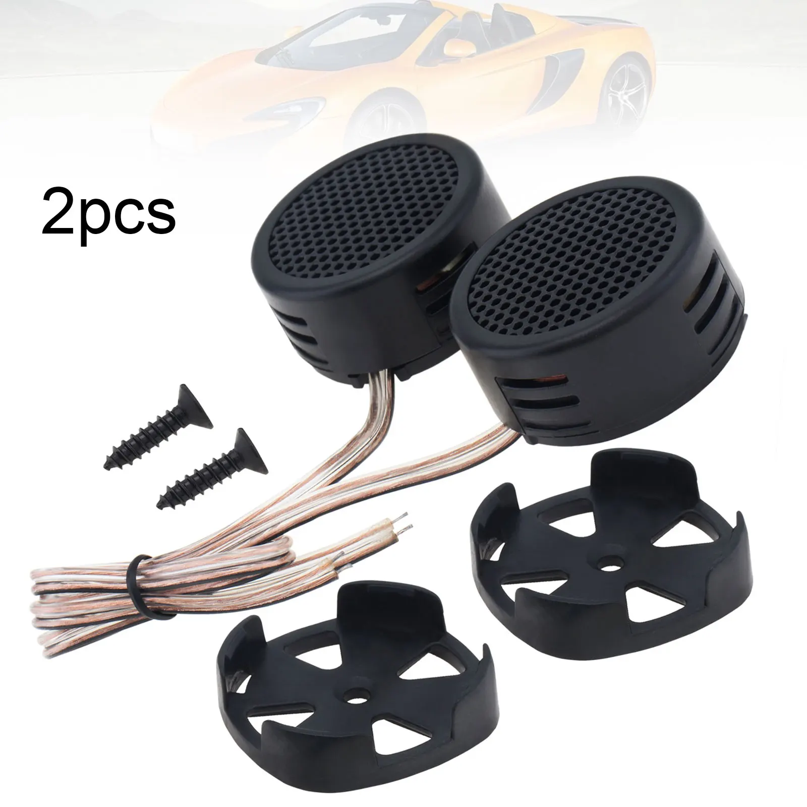 

2pcs Car Speakers 500W 12V Metal +Plastic High Efficiency Mini Dome Tweeter Automotive Speakers Subwoofer Car Audio