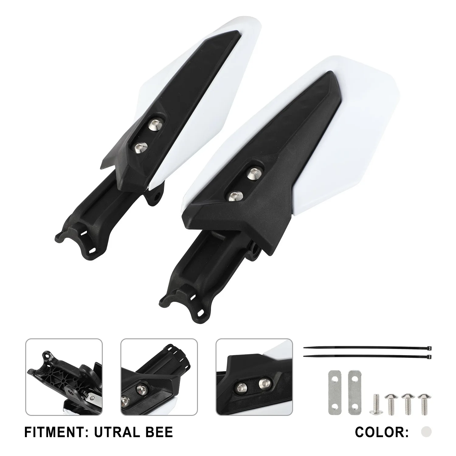 High-Quality PP Material Crash-Proof Windshield Hand Guard Base Set for Ultra Bee Motorcycles