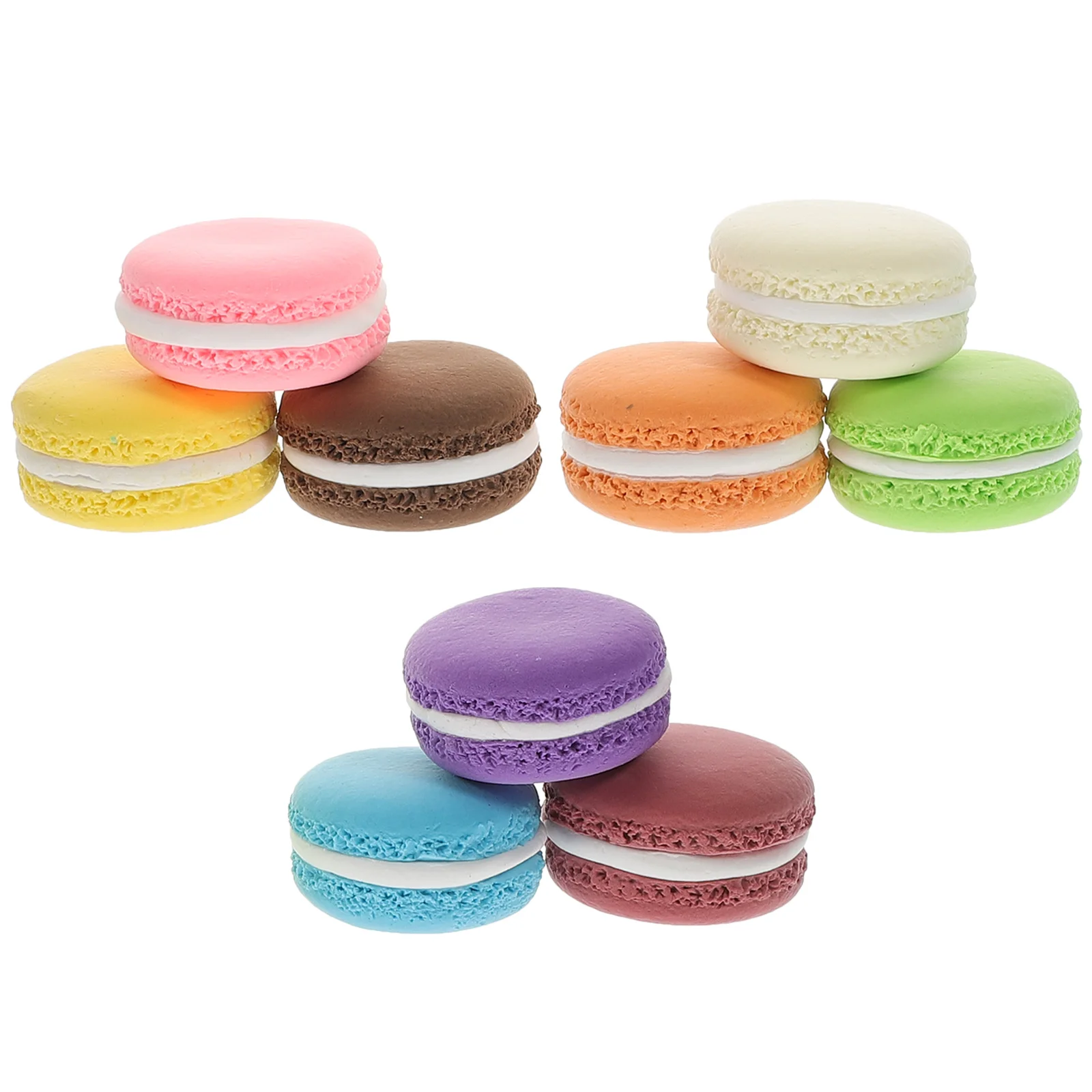 

9 Pcs Cake Model Macaron Prop Artificial Decoration Adornment Stauffers Cookies Dessert Fake Toy Clay