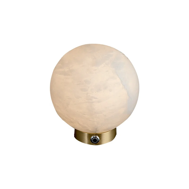 Modern Simple Creative Gold Copper Marble Decorative Reading Hotel Bedside Study Indoor Home Stand Table Lamps