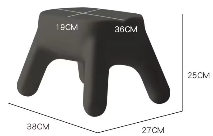 Tabouret scandinave compact en plastique épaissi, banc antidérapant pour la maison, idéal pour chang
