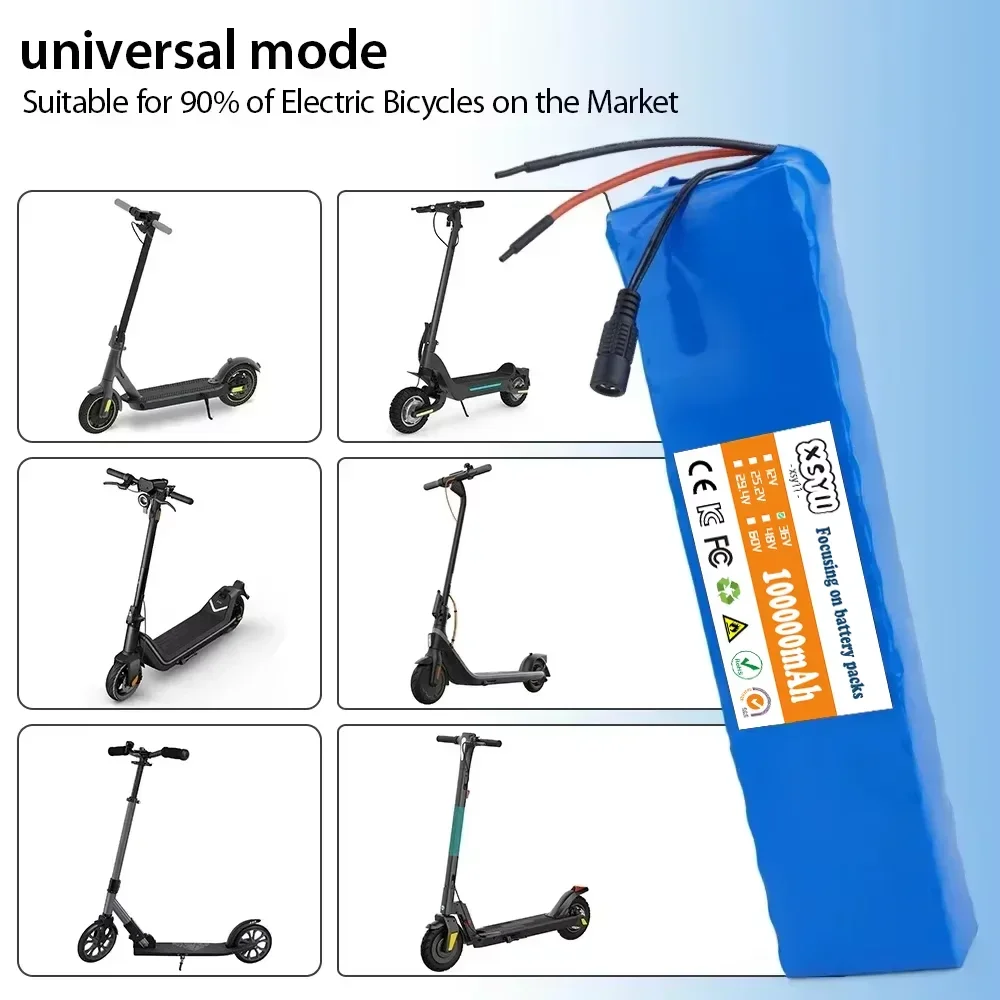 2024 Upgrade 36V 100000mAh 10S3P 36v Electric Scooter Battery Pack 36v Battery Scooter 18650 Lithium M365 Electric Scooter