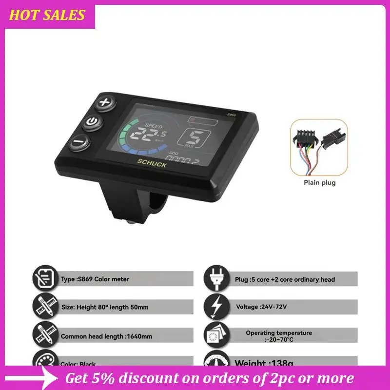 

36V 48V 22A Brushless Controller S869 Meter LCD Display 24V-72V+Throttle Kit Forelectric Scooter E-Bike Repair Kit