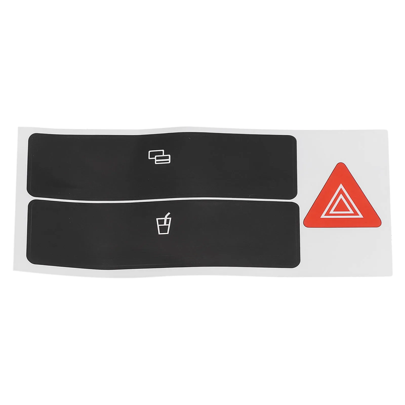 1pcs Button Repair Decal Sticker Black For A6 C5 1997—2004 Double Flash Button Cup Holder Button Repair Sticker Car Interior