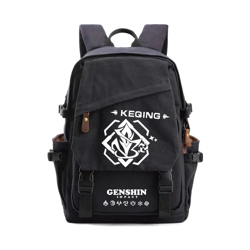 Plecak Genshin Impact Wysokiej Jakości Wytrzymała Torba Płócienna Xiao Paimon Kaedehara Kazuha Nadruk Plecak Szkolny dla Uczniów Plecaki Podróżne