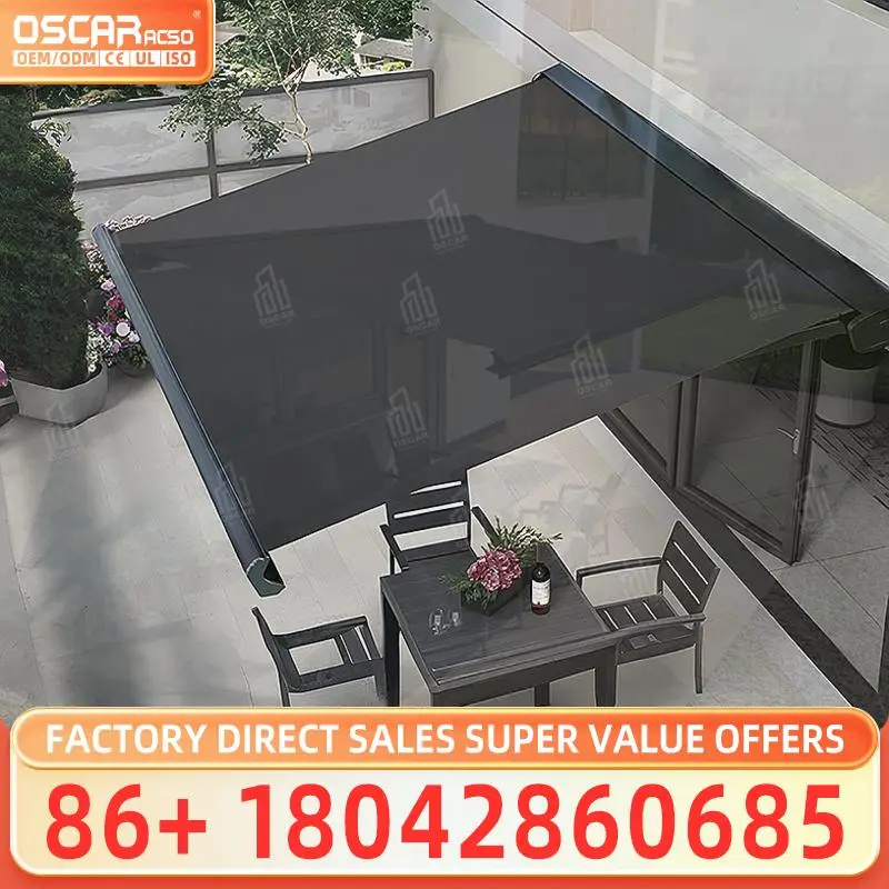 

Retractable Outdoor Sun Shade with Remote Control for House High End Full Cassette Design Ideal for Gardens Patios Balconies Ret