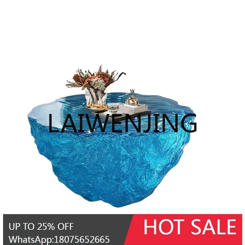 

RWJ Modern Model Blue Marine Resin Decorations High-End Tea Table Customization