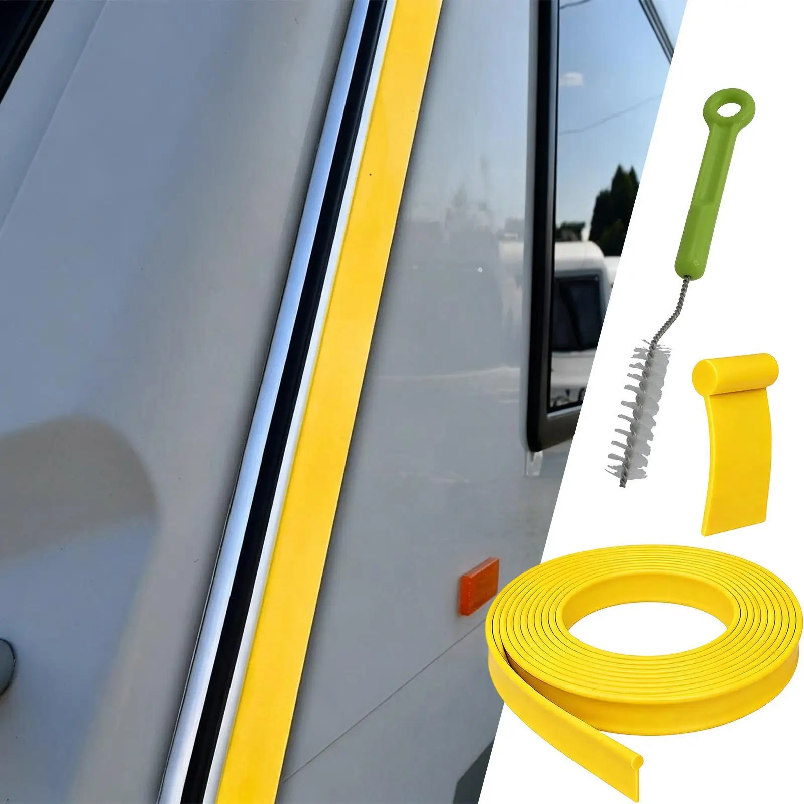33ft Weather Resistant Cut To Size RV Awning Rail Piping Canopy Track Protector For Motorhome Camper Campervan Commercial