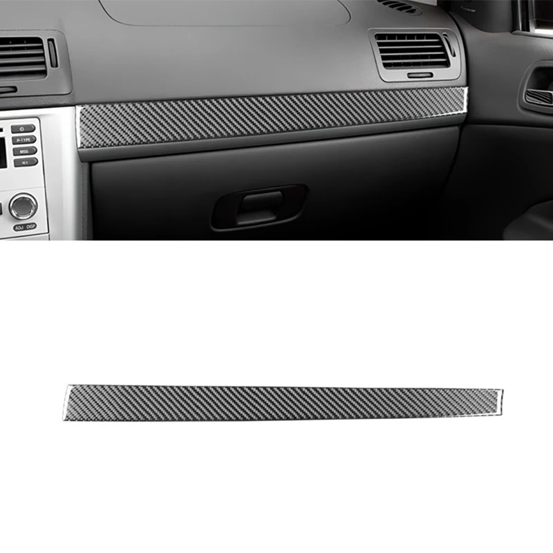 For Chevrolet Cobalt 2005-2010 Soft Carbon Fiber Car Copilot Dashboard Lower Strip Cover Trim Sticker Replacement Accessories