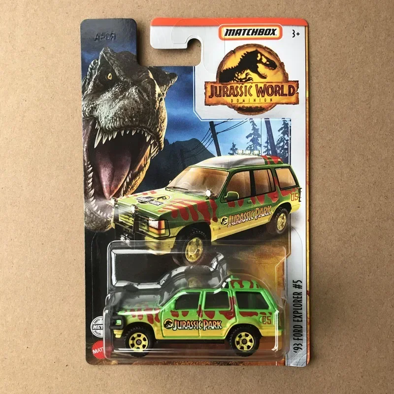 Mattel-coche Matchbox Original de aleación para niños, serie Jurassic World, Hummer Benz, vehículo de juguete de colección, regalo para niños, 1/64