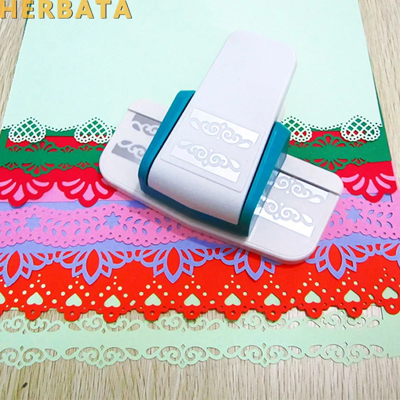 Extra-large labor-saving blank holder flower pattern embossing device kindergarten handmade greeting card making tool Hole punch