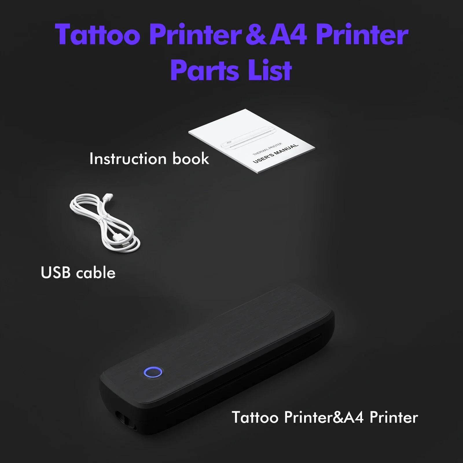 Machine à tatouer thermique Bluetooth, papier de transfert A4, impression sans fil, portable