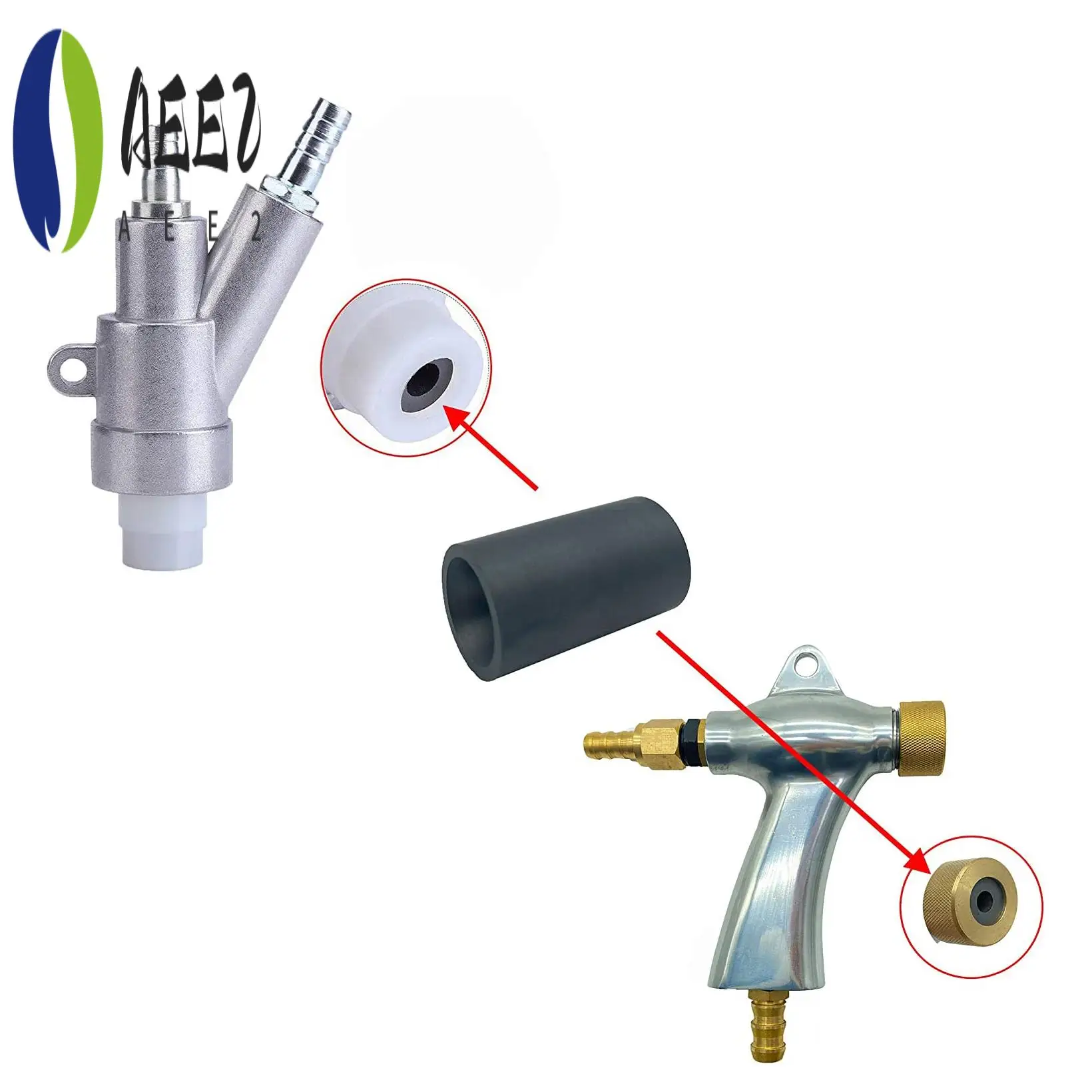 

AEE2-2 PACK 35X20x6mm B4C Boron Carbide Air Sandblaster Nozzle Sandblasting Tool Tip Abrasive Blasting Sandblast Cabinet Tool