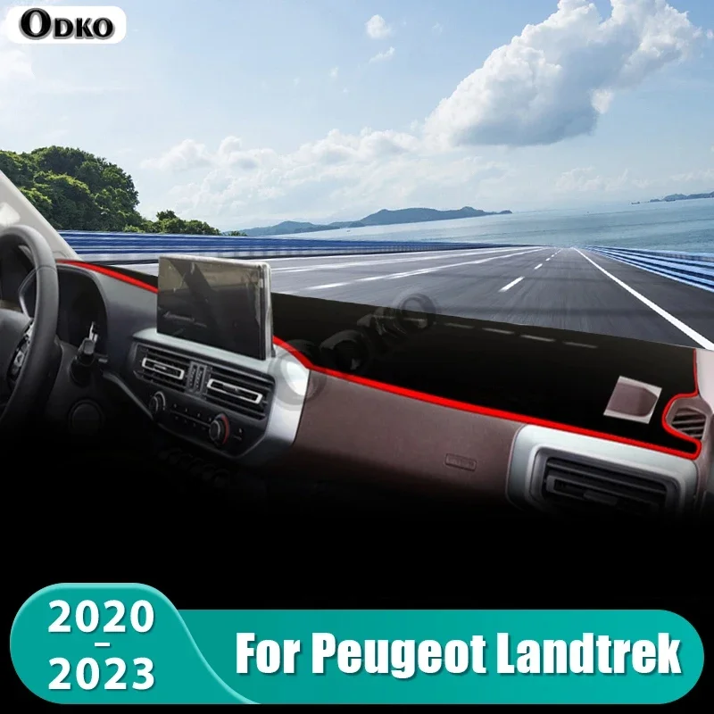 For Peugeot Landtrek 2020 2021 2022 2023 Car Dashboard Cover Instrument Desk Sun Shade Mat Non-slip Pad Accessories