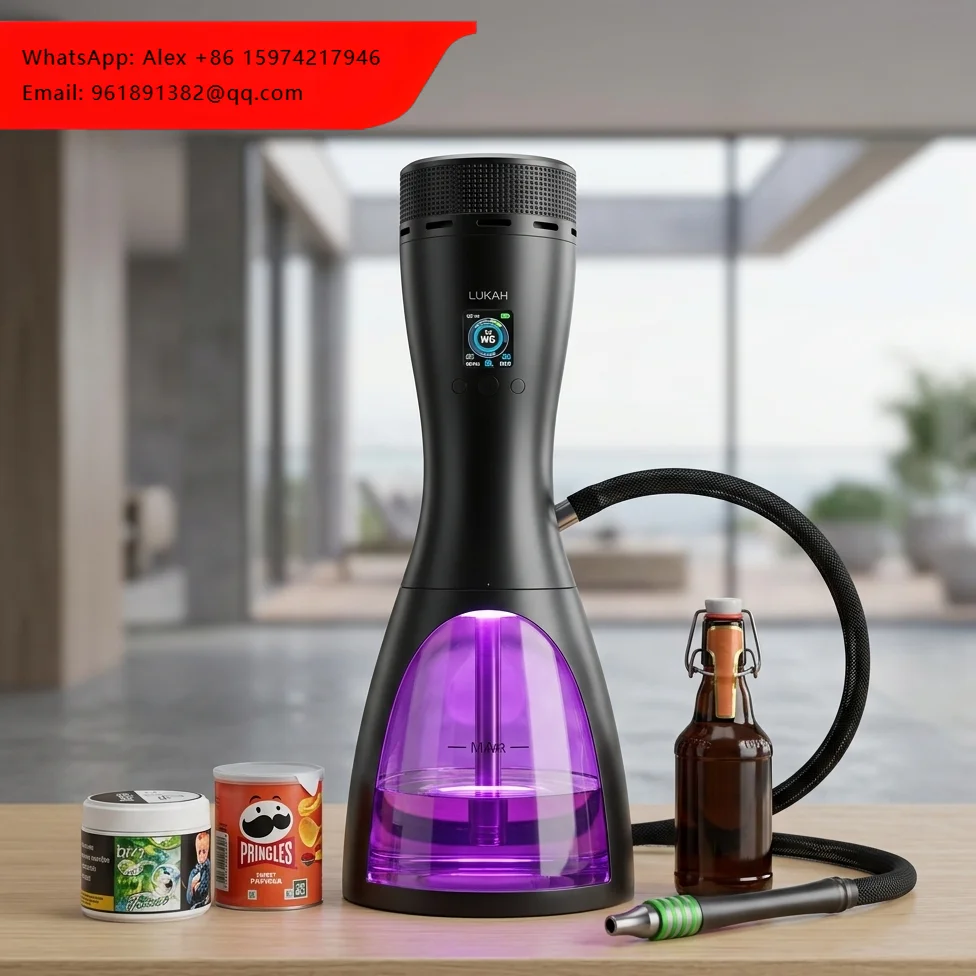 

New Version Lukah Electric Hookah Portable Luxury Hookah Set Shisha Carbon-free Hookah E-hookah Set