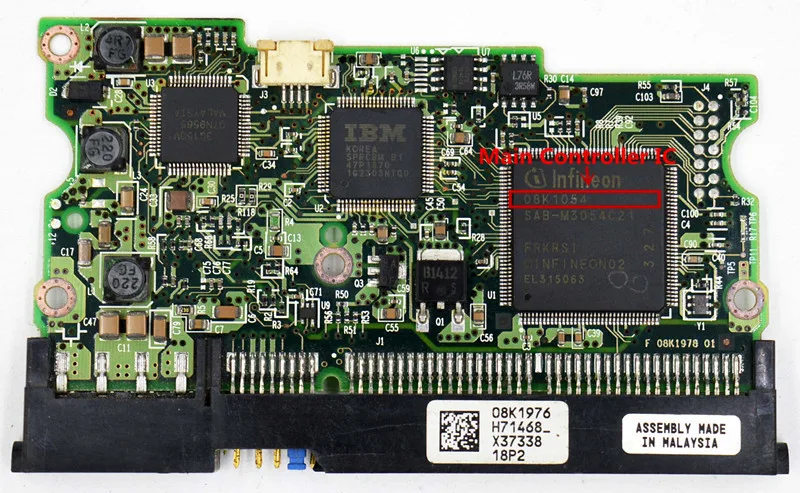 

Логическая плата для жесткого диска PCB/F 08k2016 01 , B 08k2016 01/основной чип управления: 08K1054